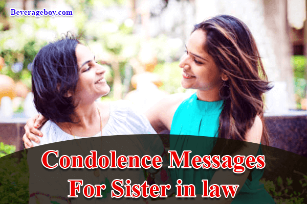 Condolence Messages For Sister in law