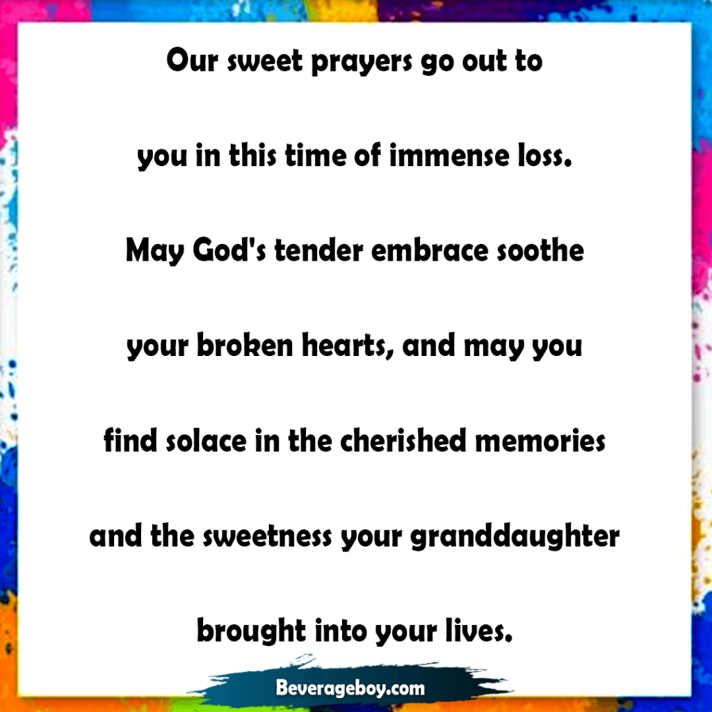 Prayer Sympathy Messages for Loss of Granddaughter