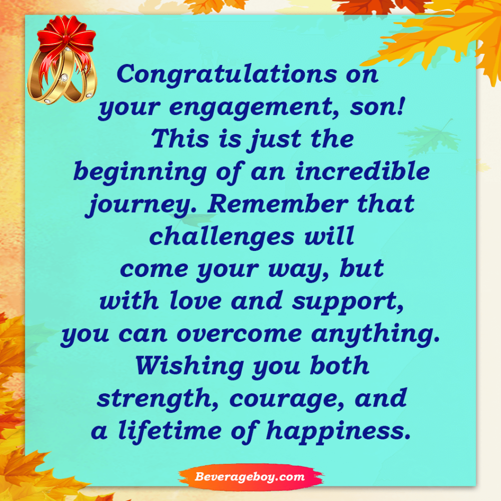 Engagement Congratulations Messages for Son