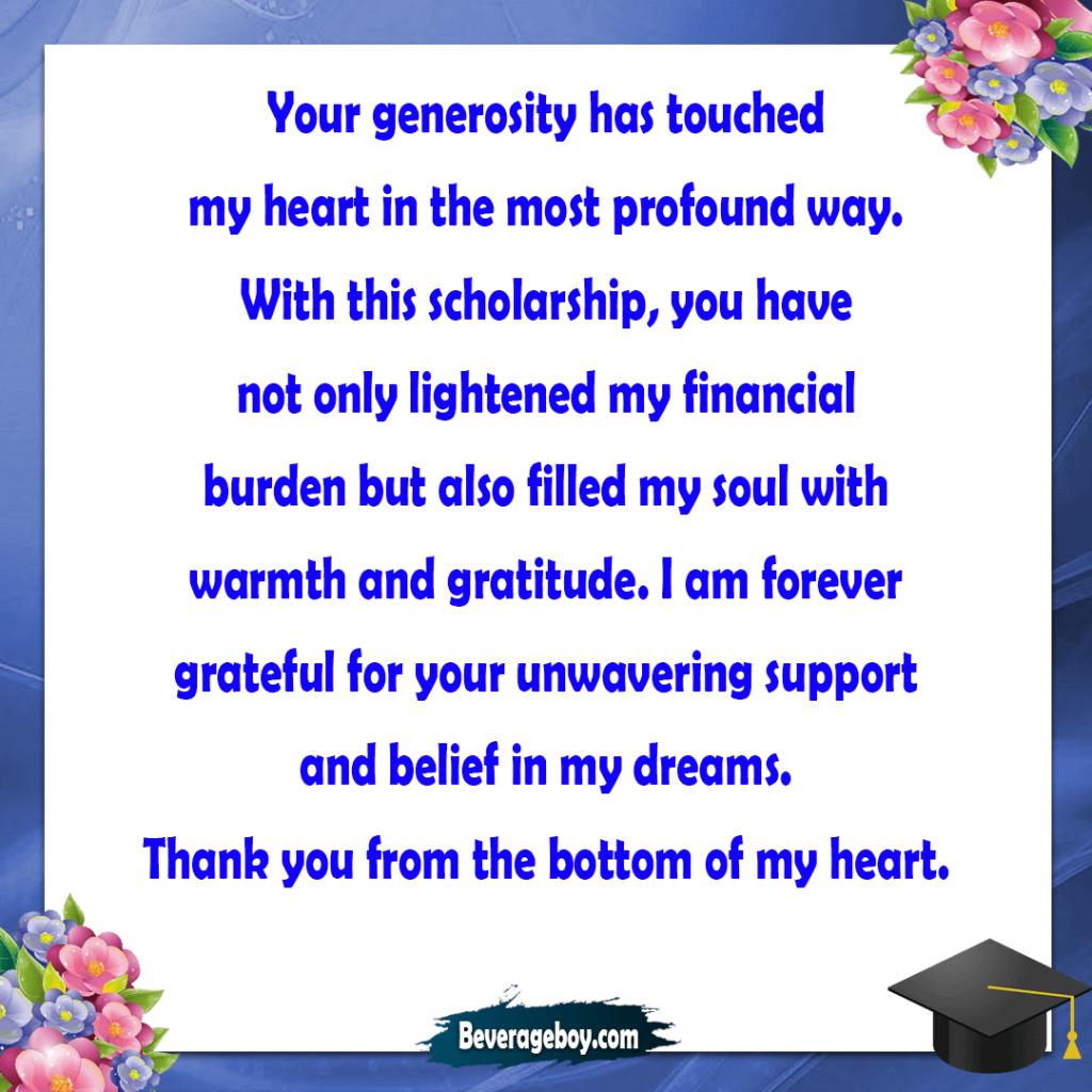 Heartwarming Thank You Messages for Scholarships