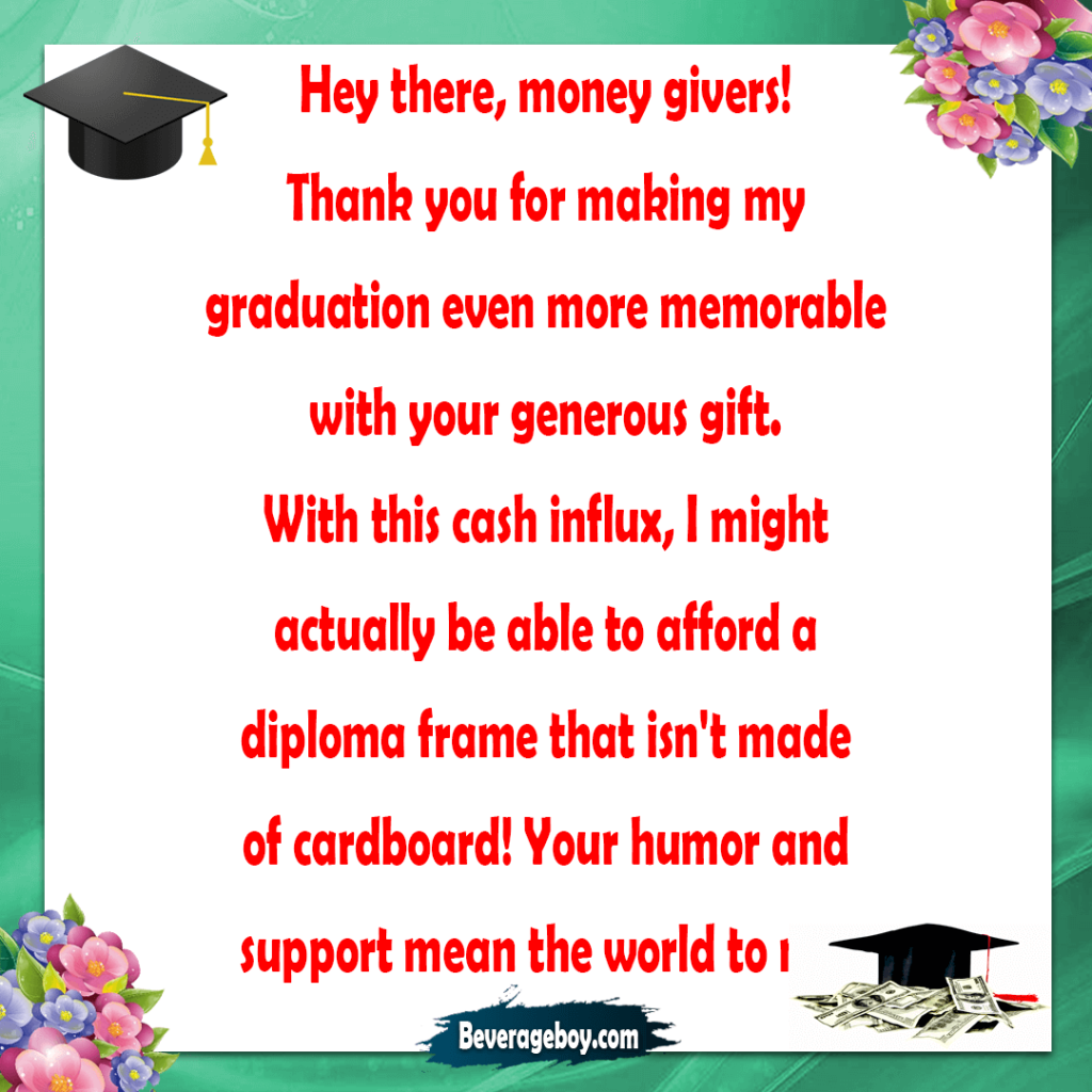 Thank You Messages for Graduation Money